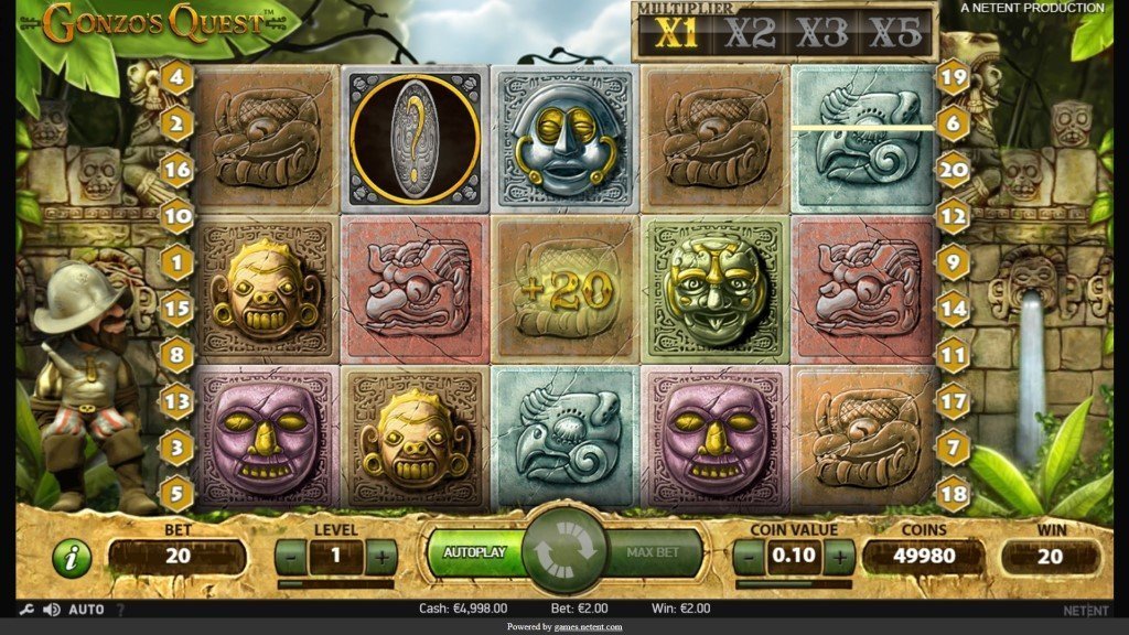Онлайн слот Gonzo's Quest играть платно с выводом.
