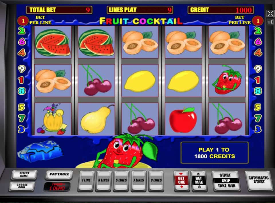 Игровой автомат Клубнички Fruit Cocktail играть онлайн