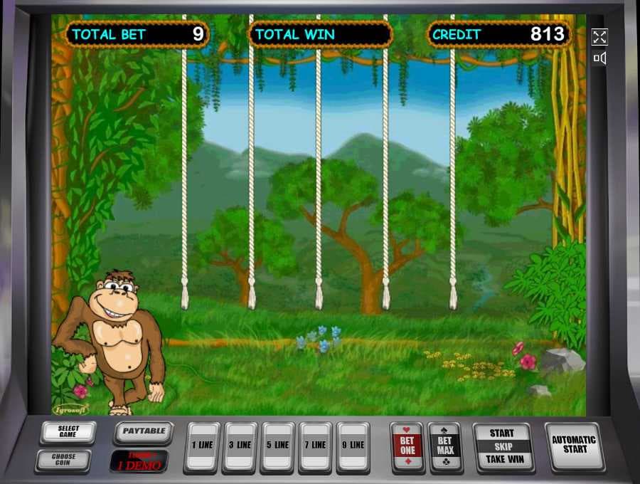 Игровой автомат Обезьянки Crazy Monkey играть бесплатно онлайн