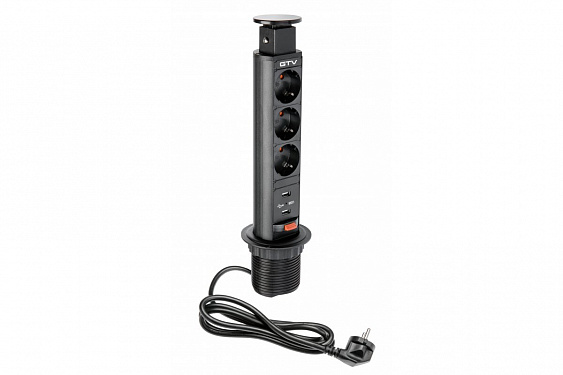 GTV ���������� ������� ������������, D-60MM, 3XSCHUKO, 2XUSB/5V
