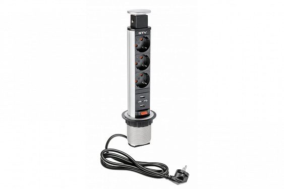 GTV ���������� ������� ������������, D-60MM, 3XSCHUKO, 2XUSB/5V